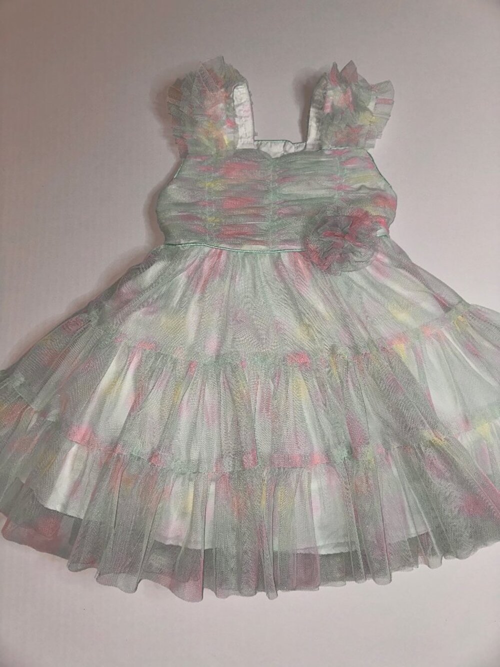 Pastel Tulle Layered Jona Michelle Dress Sz 2T super fluffy ruffles exclt! #622